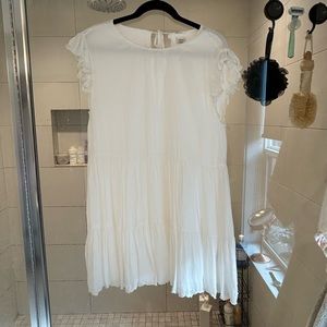 Aritzia boheme white mini dress